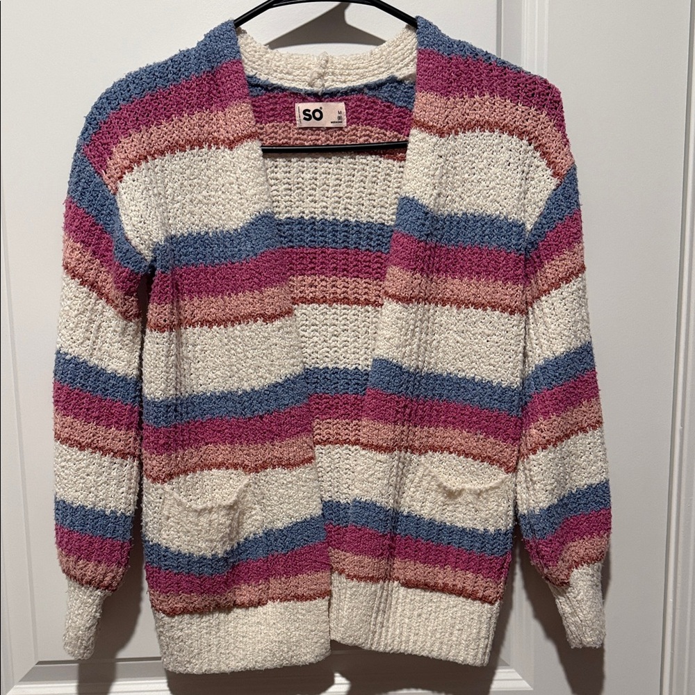 SO Kids' Striped Sweater - Pink, Blue, Cream